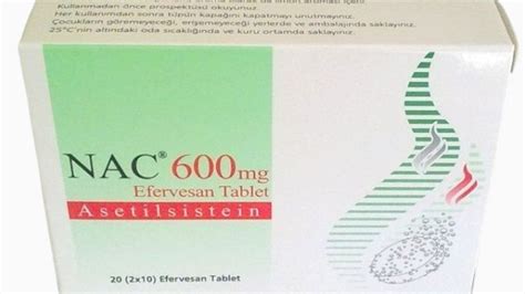 nac 600 mg 20 efervesan tablet ne işe yarar